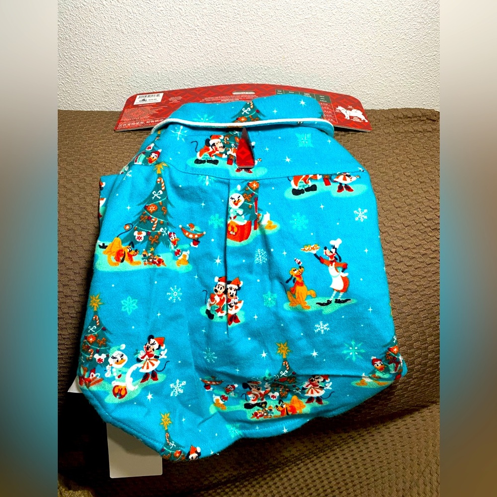 Disney Parks Pet Pajama pj Holiday Christmas Mickey Minnie Mouse Warm S/Small